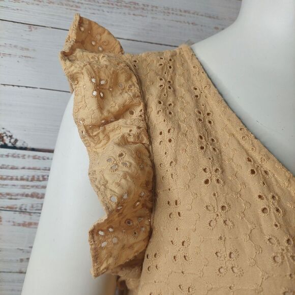 Women's Cream Ruffle Sleeve Dress - Picture 4 of 14